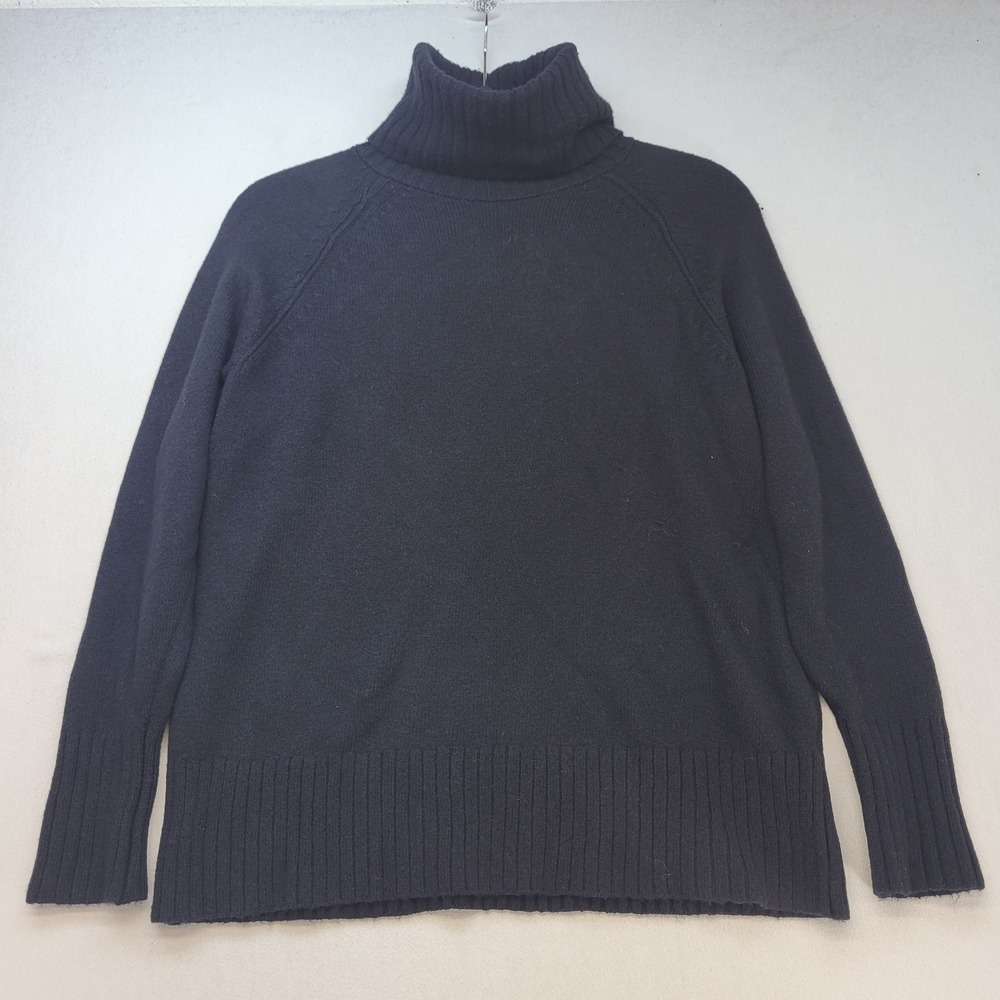 Old Navy Turtleneck Sweater Womens XS Petite Black SoSoft Knit Oversized